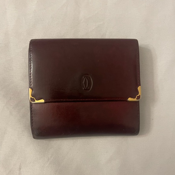 Chic Cartier Leather Wallet with Gold Details